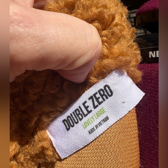 Women’s Oversized Tan ‘Teddy’ Sherpa Jacket with Patch Pockets - Picture 5 of 6